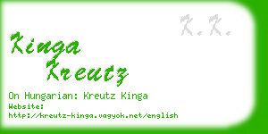 kinga kreutz business card